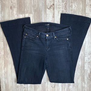 7 For All Mankind | Dark Blue Flare Leg Jeans